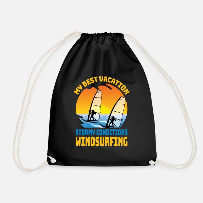Mes meilleures vacances planche à voile orageuse - Sac de sport léger - noir