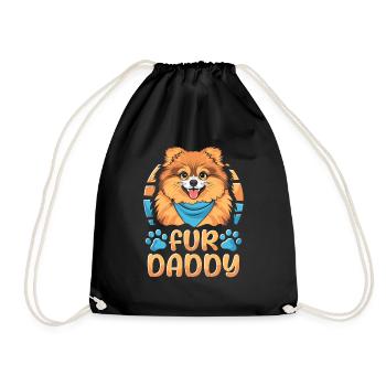 Poméranien Père Chien Papa Pour Papa - Sac de sport léger - noir - Devant