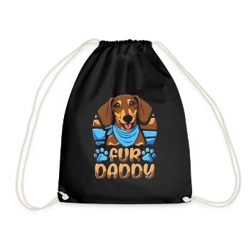 Teckel Teckel Père Chien Papa Pour Papa - Sac de sport léger - noir - Devant