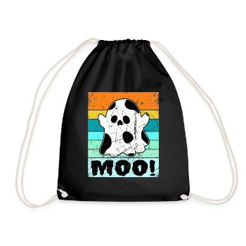 Costume d’Halloween Moo Cow Print - Sac de sport léger - noir - Devant