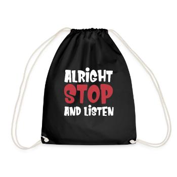 T Shirt for Bewä Okay, Stop Regulating - Drawstring Bag - black - Front