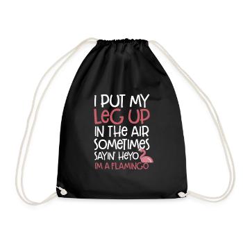 Je mets ma jambe en l’air parfois Humour d’oiseau - Sac de sport léger - noir - Devant