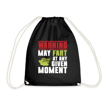fart farting farting farting - Drawstring Bag - black - Front