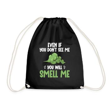 fart farting farting farting - Drawstring Bag - black - Front