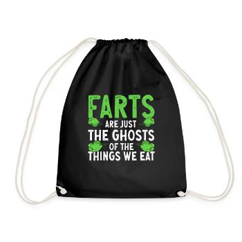 fart farting farting farting - Drawstring Bag - black - Front