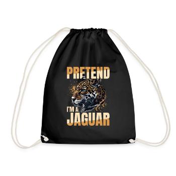 Funny Jaguar Animal Pretend I'm A Jaguar - Turnbeutel - Schwarz - Vorne