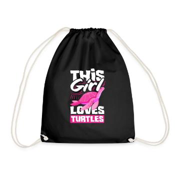 Tortue Tortue Mer Cadeau - Sac de sport léger - noir - Devant