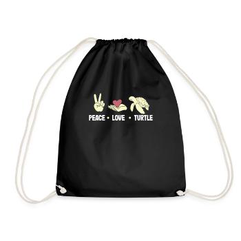 Tortue Tortue Mer Cadeau - Sac de sport léger - noir - Devant