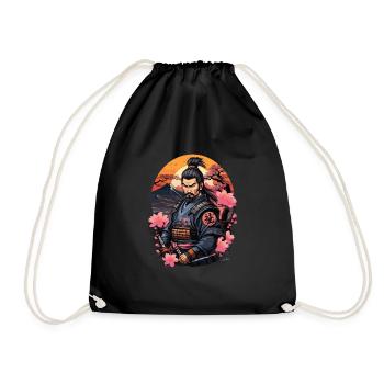 Samurai Japan Cherry - Drawstring Bag - black - Front