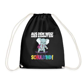 Écolier 2024 entrant à l'école - Sac de sport léger - noir - Devant