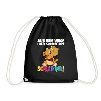 Écolier 2024 entrant à l'école - Sac de sport léger - noir - Devant