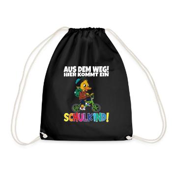 Écolier 2024 entrant à l'école - Sac de sport léger - noir - Devant
