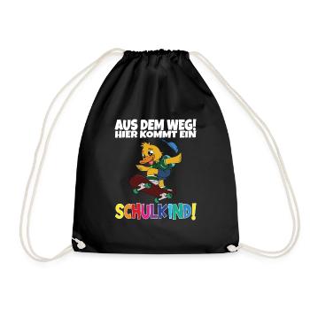 Écolier 2024 entrant à l'école - Sac de sport léger - noir - Devant