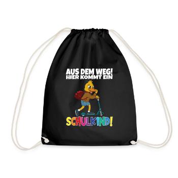Écolier 2024 entrant à l'école - Sac de sport léger - noir - Devant