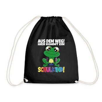 Écolier 2024 entrant à l'école - Sac de sport léger - noir - Devant