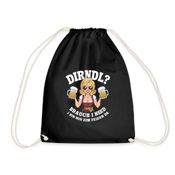 Chemise traditionnelle Dirndl de remplacement pour votre parfait - Sac de sport léger - noir - Devant