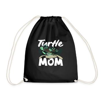 Tortue Tortue Mer Cadeau - Sac de sport léger - noir - Devant