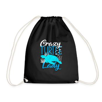 Tortue Tortue Mer Cadeau - Sac de sport léger - noir - Devant