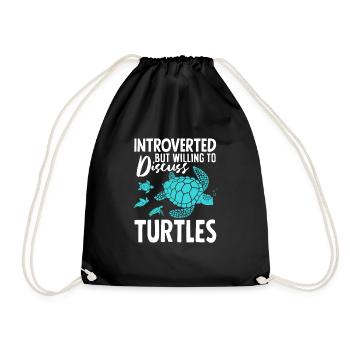 Tortue Tortue Mer Cadeau - Sac de sport léger - noir - Devant