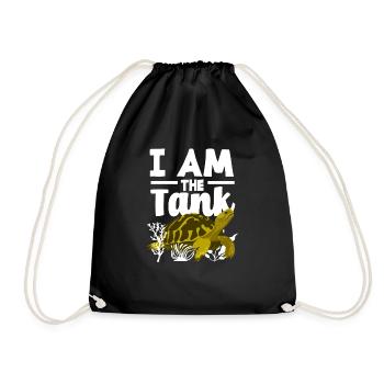 Schildkröte Meeresschildkröte Geschenk - Turnbeutel - Schwarz - Vorne