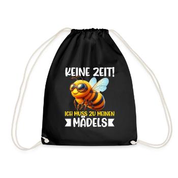 Pas le temps que j’ai pour être avec mes filles - Sac de sport léger - noir - Devant