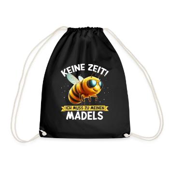 Pas le temps que j’ai pour être avec mes filles - Sac de sport léger - noir - Devant
