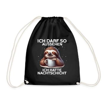 I'm allowed to look like I had night shift - Drawstring Bag - black - Front