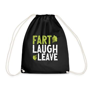 fart farting farting farting - Drawstring Bag - black - Front