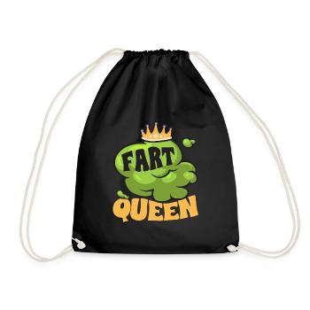 fart farting farting farting - Drawstring Bag - black - Front