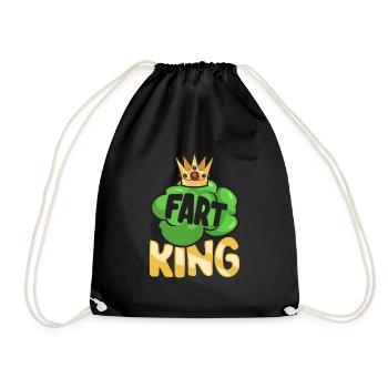 fart farting farting farting - Drawstring Bag - black - Front