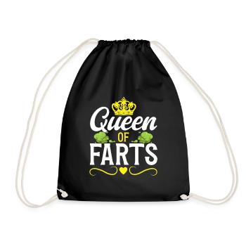 fart farting farting farting - Drawstring Bag - black - Front