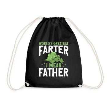 fart farting farting farting - Drawstring Bag - black - Front