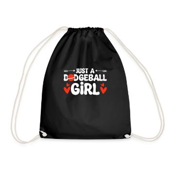 Völkerball juste une fille de ballon chasseur - Sac de sport léger - noir - Devant