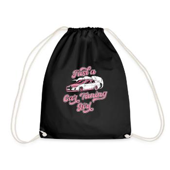 Schrauber Tuning Tuner Just A Car Tuning Girl - Drawstring Bag - black - Front