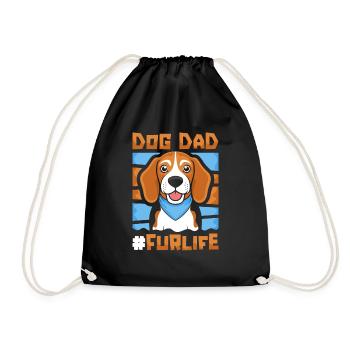 Beagle Vater Dog Dad Fur Life - Turnbeutel - Schwarz - Vorne