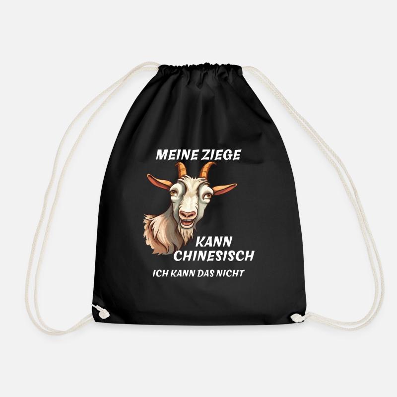 MEINE ZIEGE KANN CHINESISCH - Turnbeutel - Schwarz