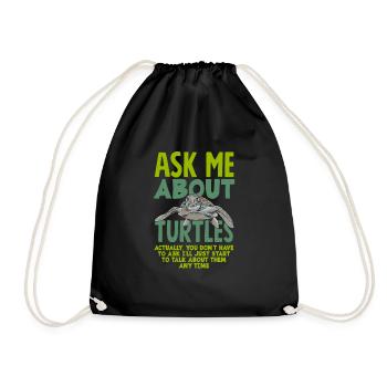 Tortue Tortue Mer Cadeau - Sac de sport léger - noir - Devant