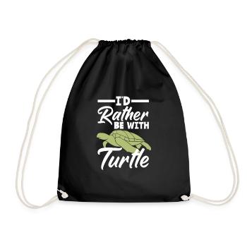 Tortue Tortue Mer Cadeau - Sac de sport léger - noir - Devant