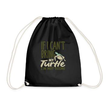Tortue Tortue Mer Cadeau - Sac de sport léger - noir - Devant