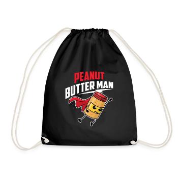 Beurre de cacahuète Homme Gourmand - Sac de sport léger - noir - Devant