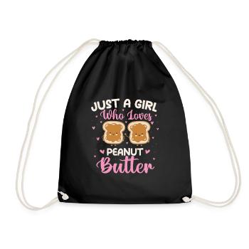 Juste une fille qui aime le beurre de cacahuète - Sac de sport léger - noir - Devant