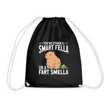 fart farting farting farting - Drawstring Bag - black - Front
