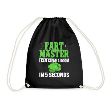 fart farting farting farting - Drawstring Bag - black - Front