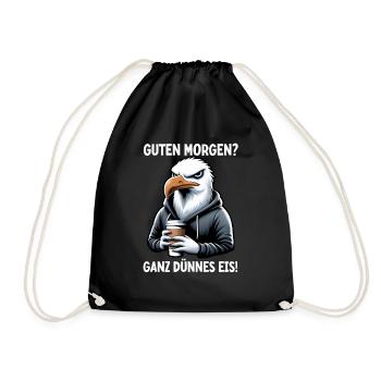 Bonjour? très mince glace mouettes drôle - Sac de sport léger - noir - Devant