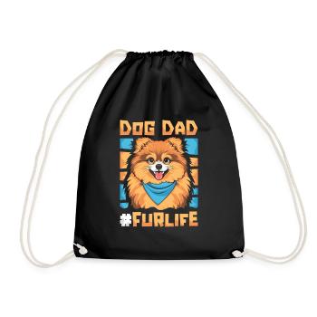 Pomeranian Vater Dog Dad Fur Life - Turnbeutel - Schwarz - Vorne