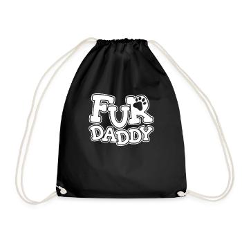 Dog Four-legged Dog Dad For Daddy - Drawstring Bag - black - Front