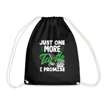 Tortue Tortue Mer Cadeau - Sac de sport léger - noir - Devant