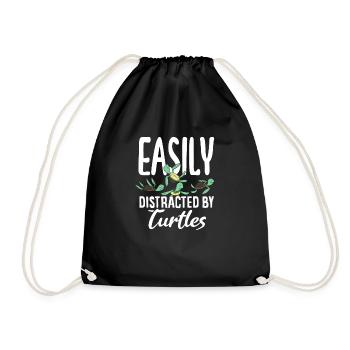 Tortue Tortue Mer Cadeau - Sac de sport léger - noir - Devant