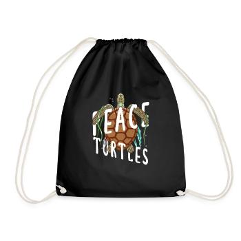 Tortue Tortue Mer Cadeau - Sac de sport léger - noir - Devant