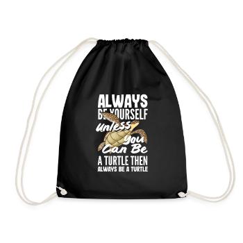 Tortue Tortue Mer Cadeau - Sac de sport léger - noir - Devant